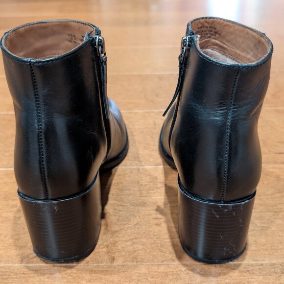 H&M Black Leather Ankle Boots, Size 6, 36 - Picture 5 of 9